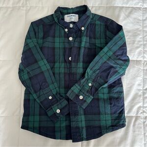 Old Navy boys plaid button down XS